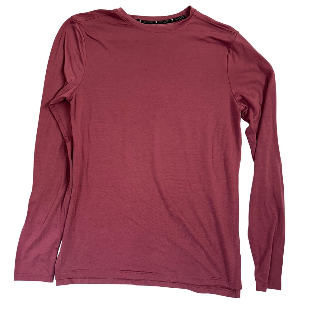 X Version Studio Womens Long Sleeve Top‎ Athletic Wear Mauve Activewear sz Small